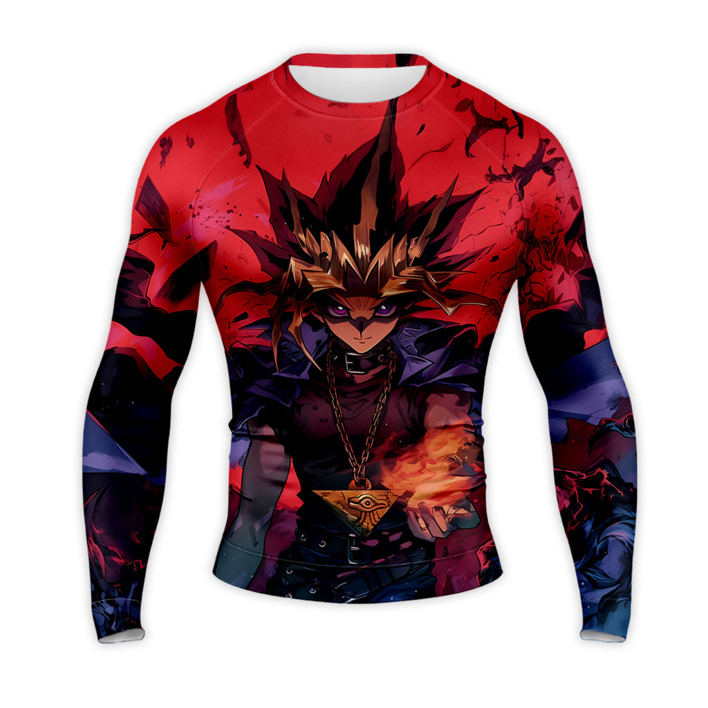 Yugioh Yami Yugi Standing In Fiery Red Background Anime Apparel