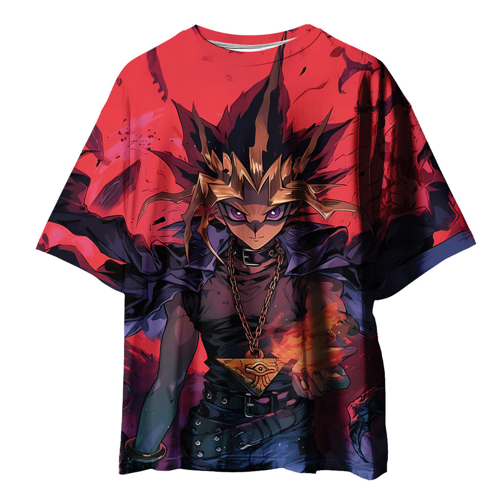 Yugioh Yami Yugi Standing In Fiery Red Background Anime Apparel