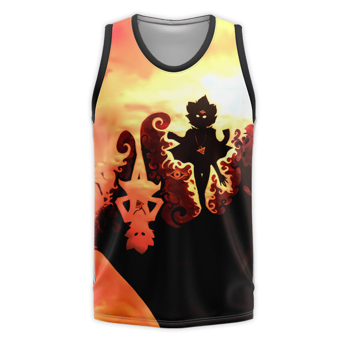 Yugioh Yami Yugi Standing In Red Silhouette Anime Apparel