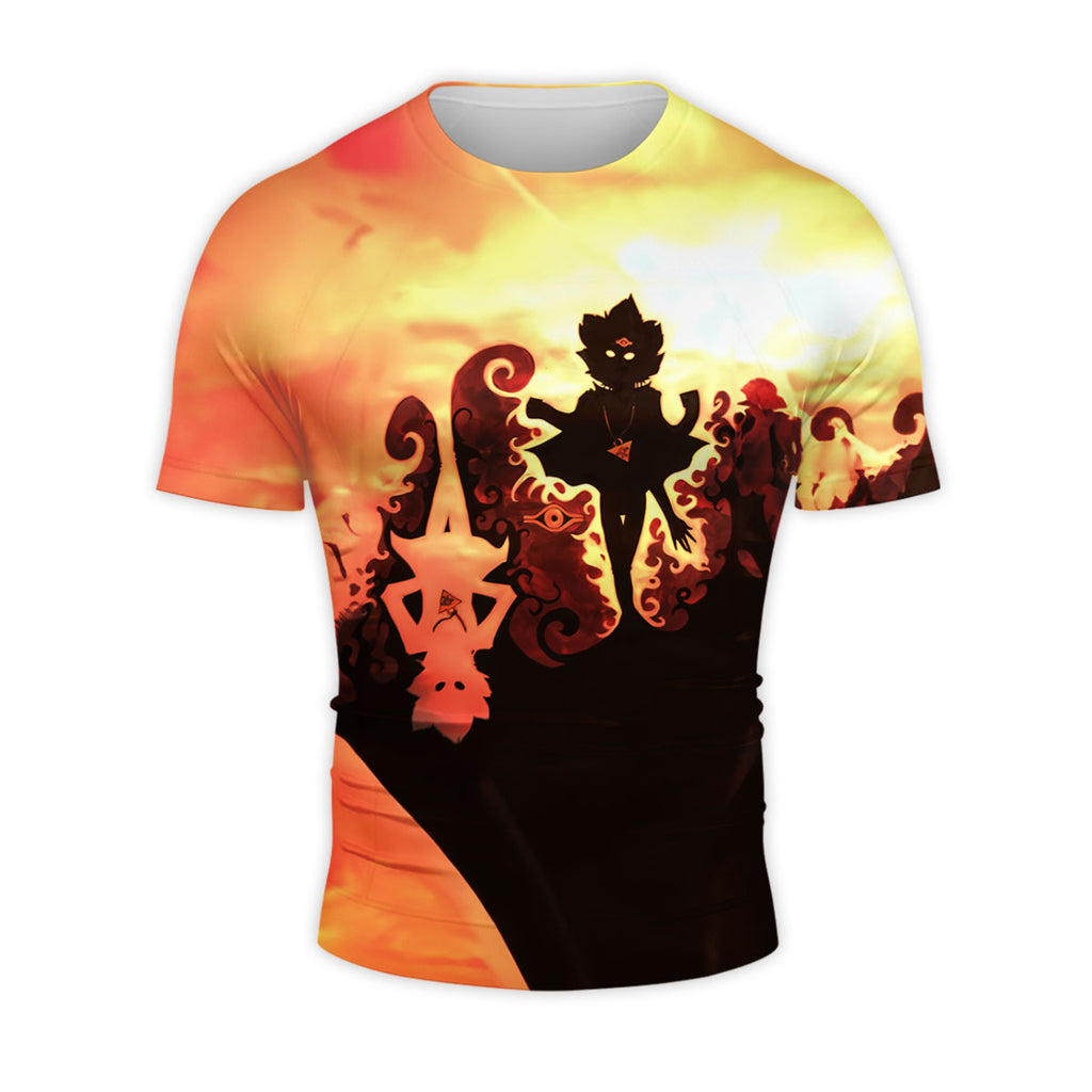 Yugioh Yami Yugi Standing In Red Silhouette Anime Apparel