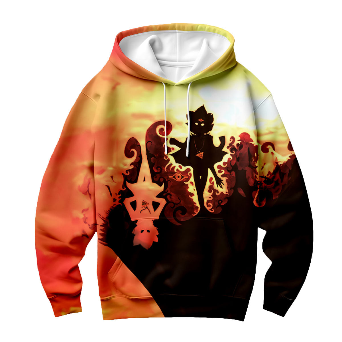 Yugioh Yami Yugi Standing In Red Silhouette Anime Apparel
