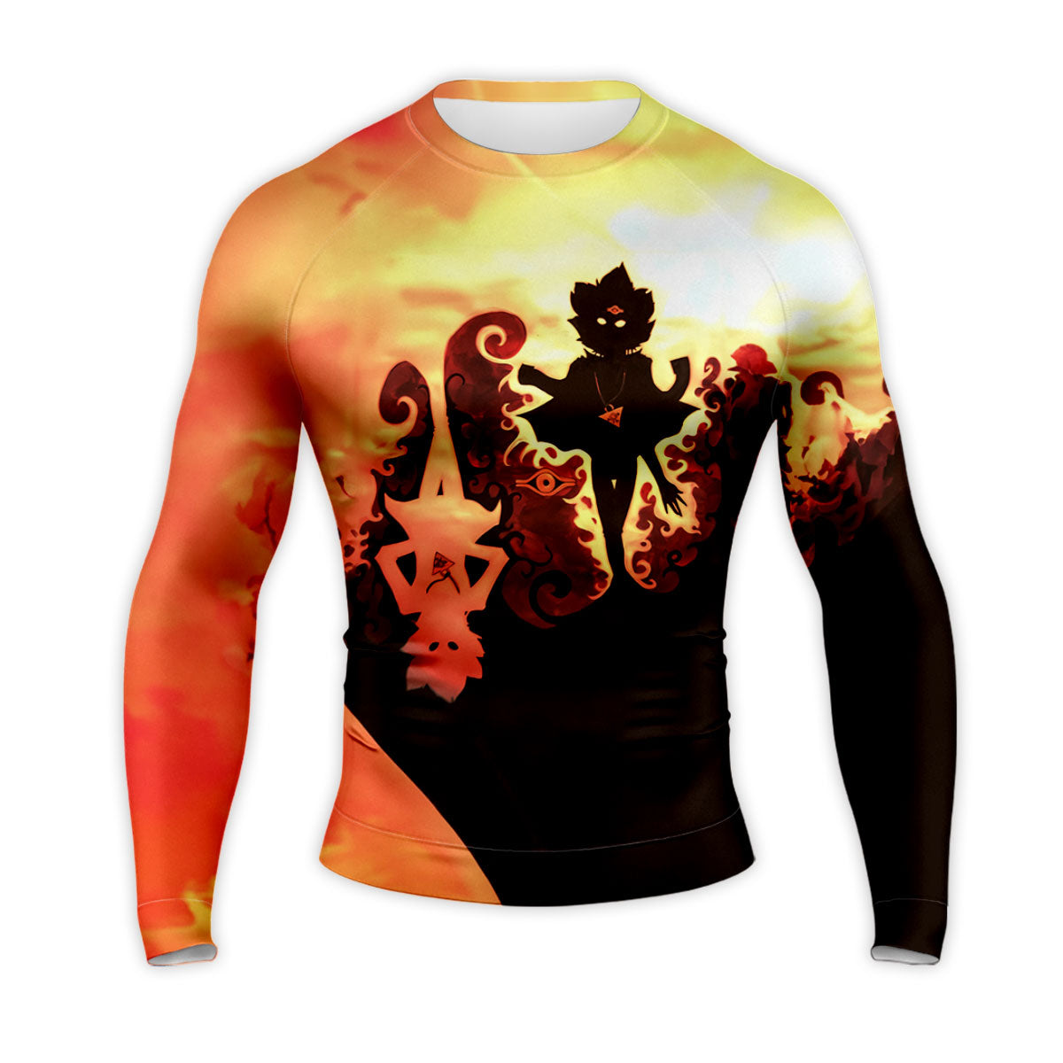 Yugioh Yami Yugi Standing In Red Silhouette Anime Apparel
