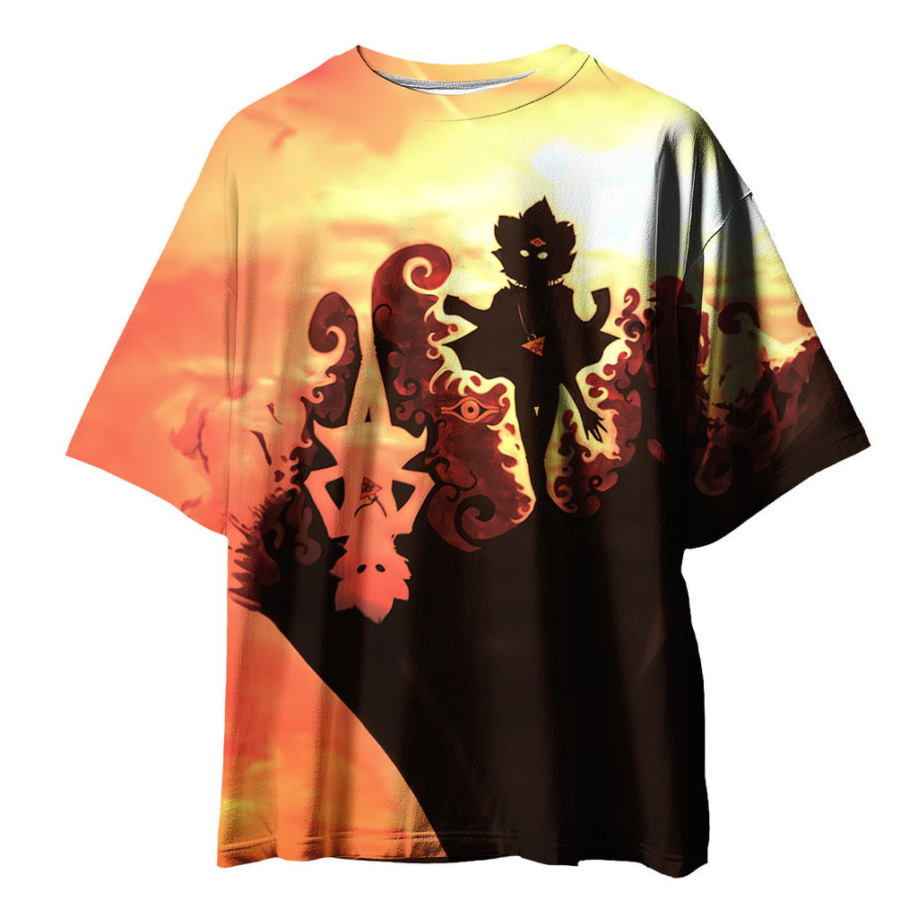 Yugioh Yami Yugi Standing In Red Silhouette Anime Apparel