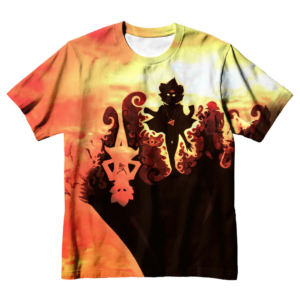 Yugioh Yami Yugi Standing In Red Silhouette Anime Apparel