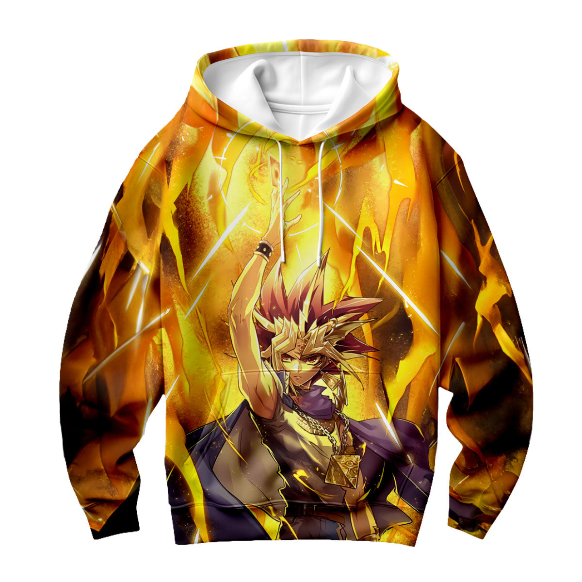Yugioh Yami Yugi Surrounded By Blazing Yellow Flames Anime Apparel