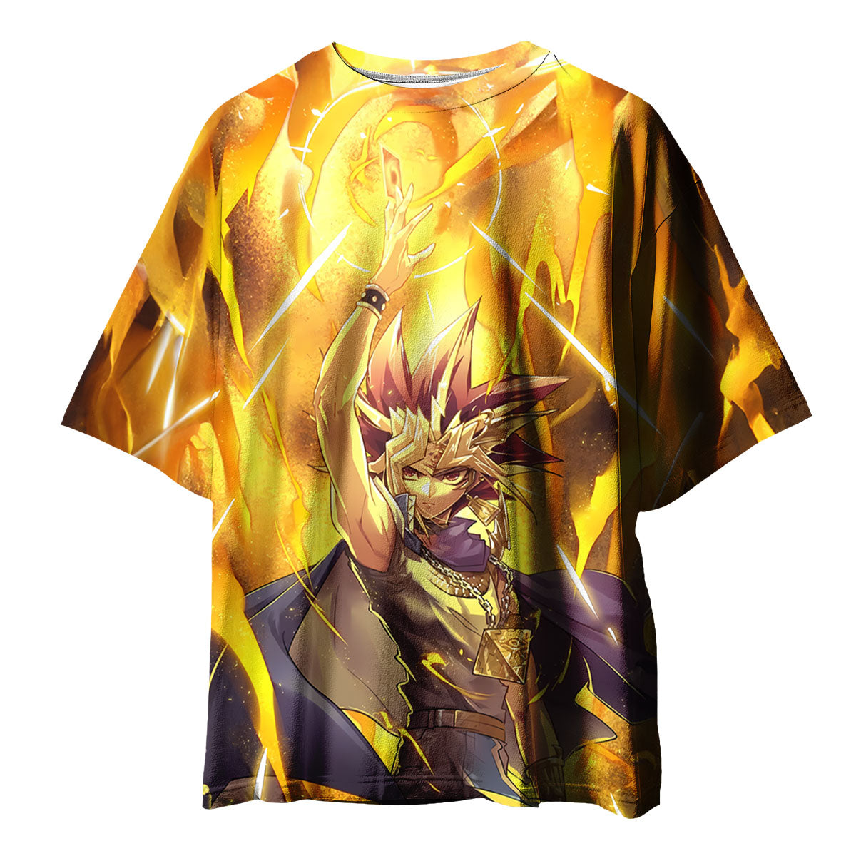 Yugioh Yami Yugi Surrounded By Blazing Yellow Flames Anime Apparel