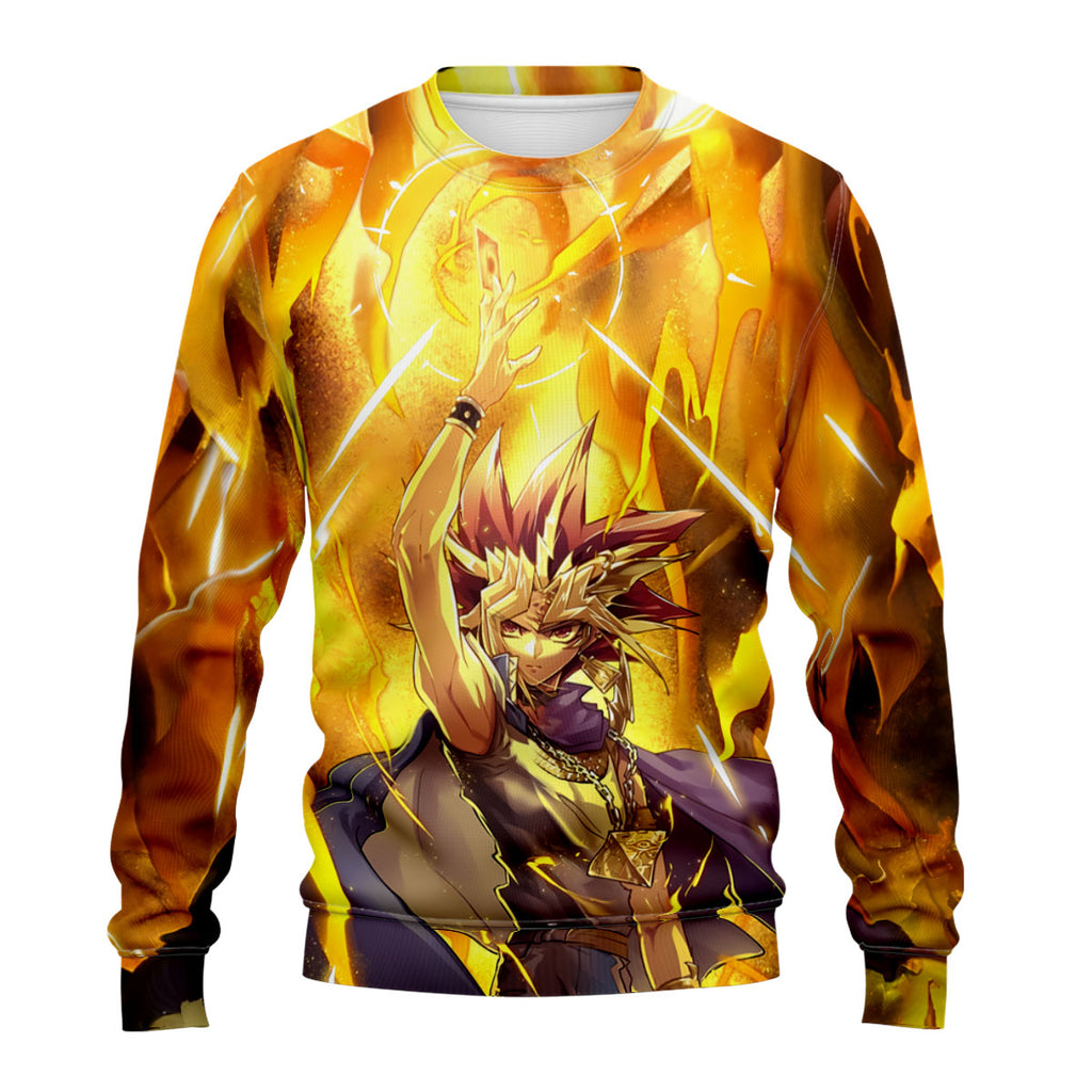 Yugioh Yami Yugi Surrounded By Blazing Yellow Flames Anime Apparel