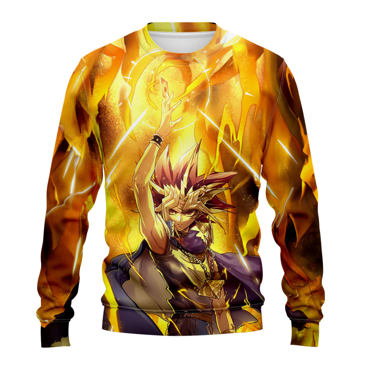 Yugioh Yami Yugi Surrounded By Blazing Yellow Flames Anime Apparel