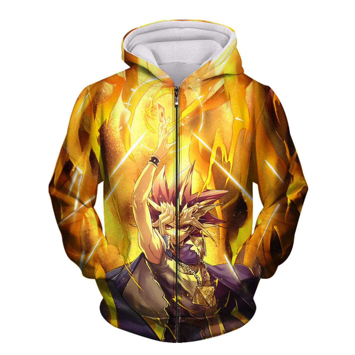 Yugioh Yami Yugi Surrounded By Blazing Yellow Flames Anime Apparel