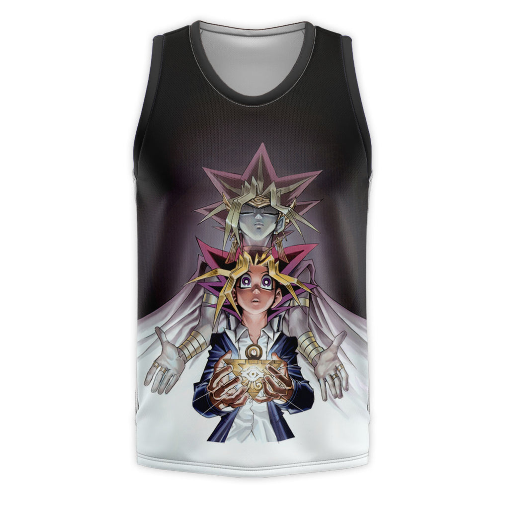 Yugioh Yugi And Atem Standing With White Puzzle Anime Apparel