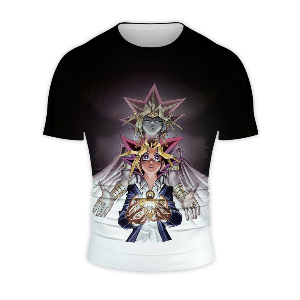 Yugioh Yugi And Atem Standing With White Puzzle Anime Apparel