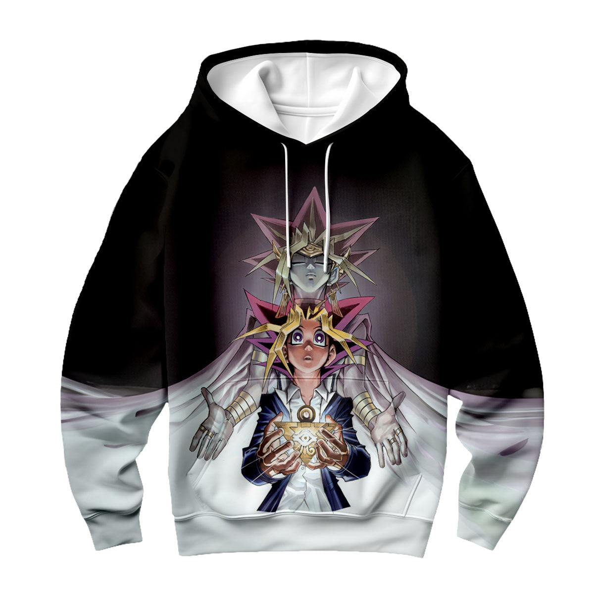 Yugioh Yugi And Atem Standing With White Puzzle Anime Apparel