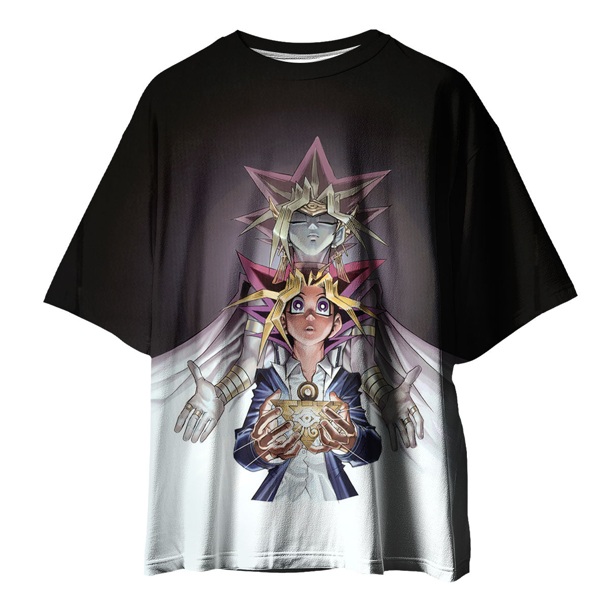 Yugioh Yugi And Atem Standing With White Puzzle Anime Apparel