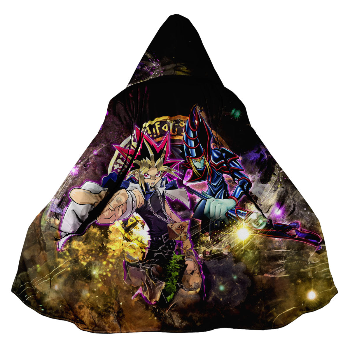 Yugioh Yugi And Dark Magician In Cosmic Background Anime Apparel