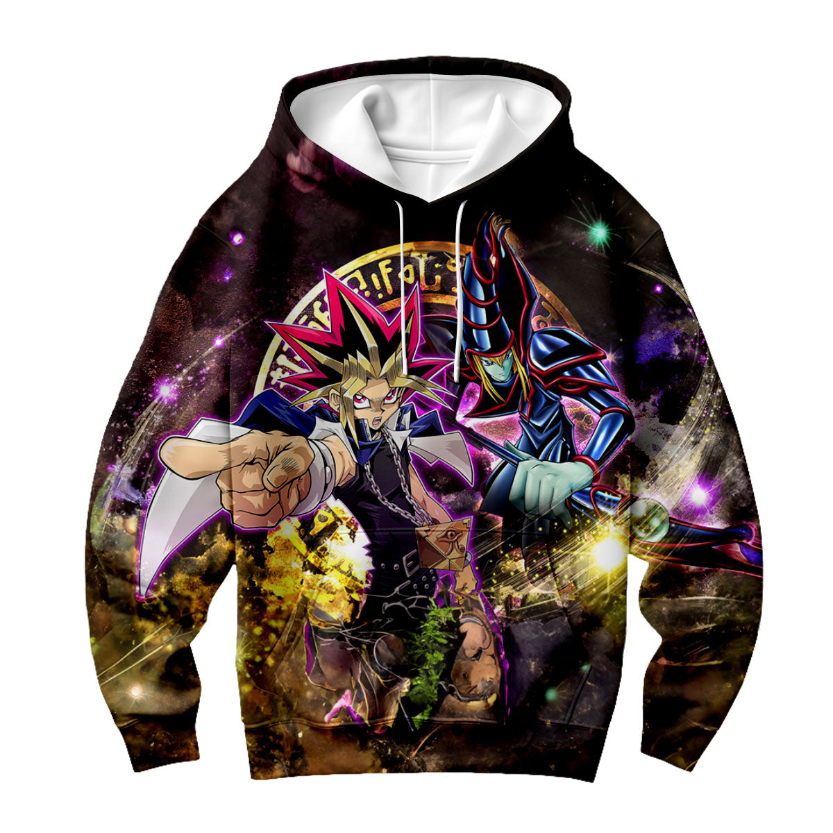 Yugioh Yugi And Dark Magician In Cosmic Background Anime Apparel