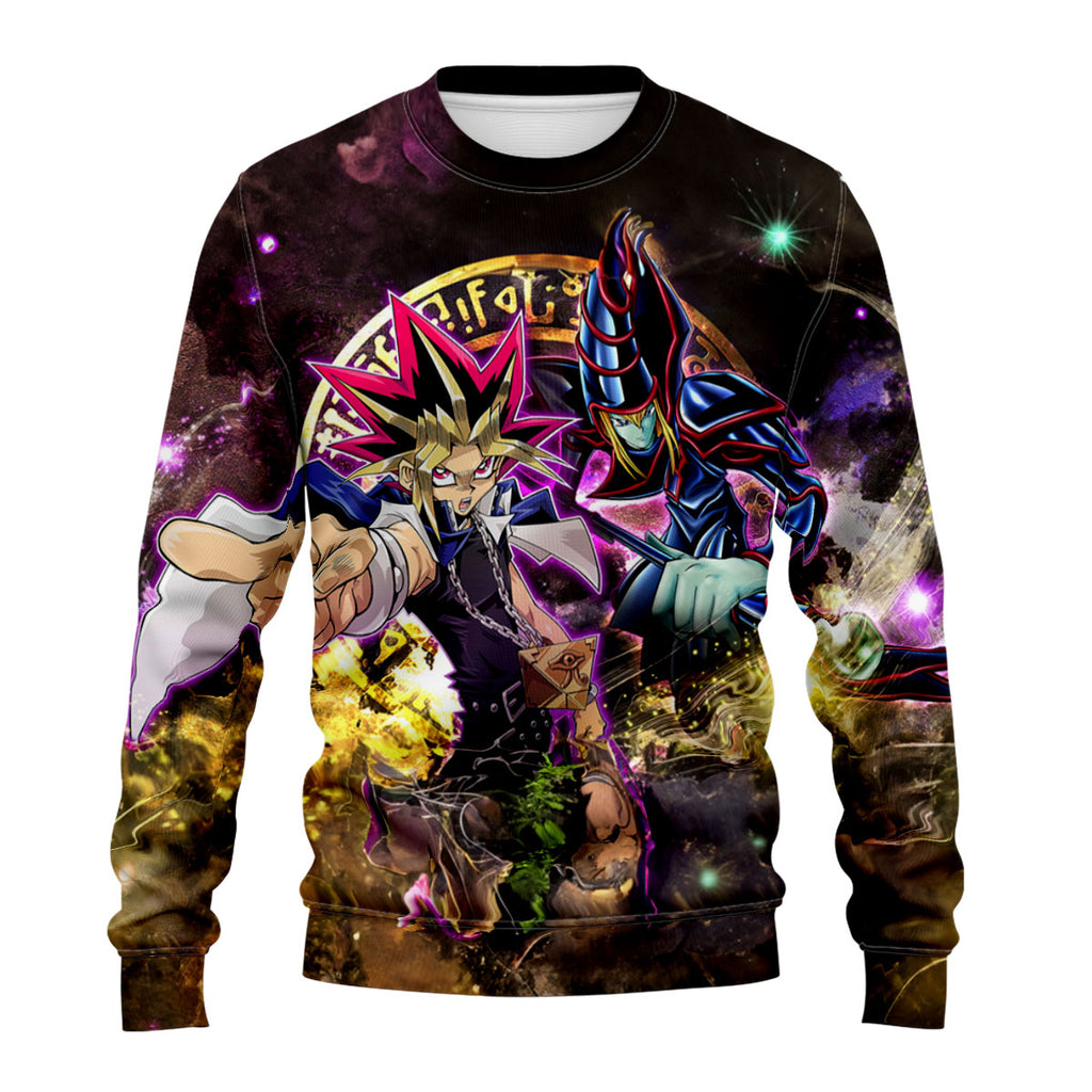 Yugioh Yugi And Dark Magician In Cosmic Background Anime Apparel