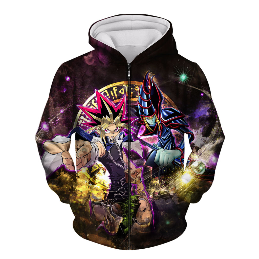 Yugioh Yugi And Dark Magician In Cosmic Background Anime Apparel