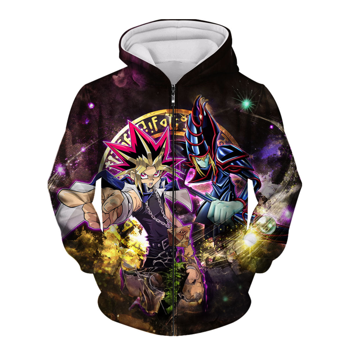 Yugioh Yugi And Dark Magician In Cosmic Background Anime Apparel