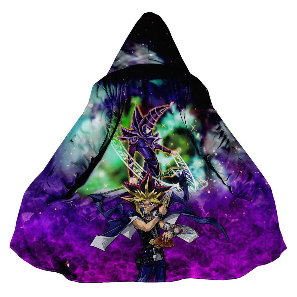 Yugioh Yugi And Dark Magician In Purple Cosmic Background Anime Apparel