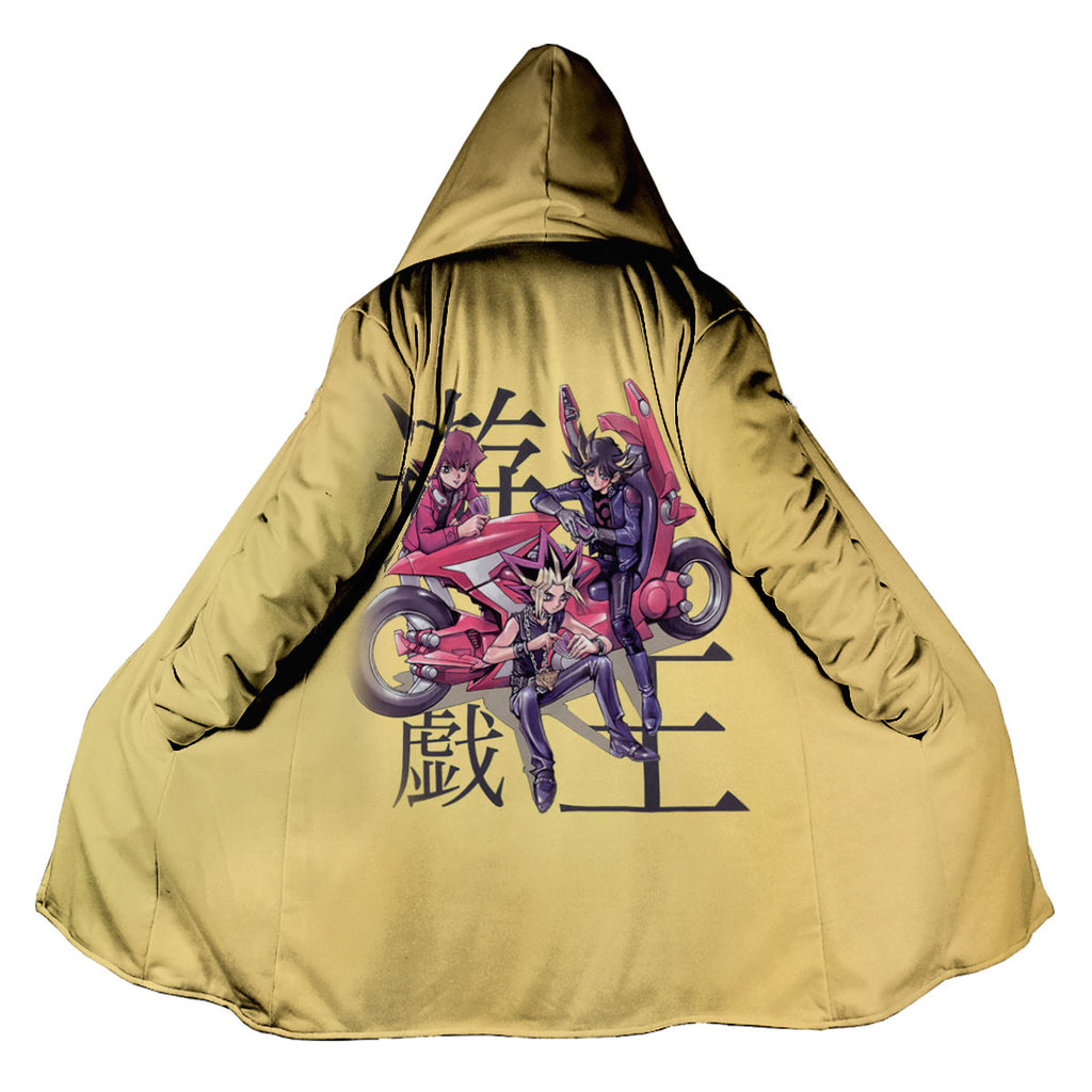 Yugioh Yugi And Friends Riding Yellow Bicycles On Road Anime Apparel