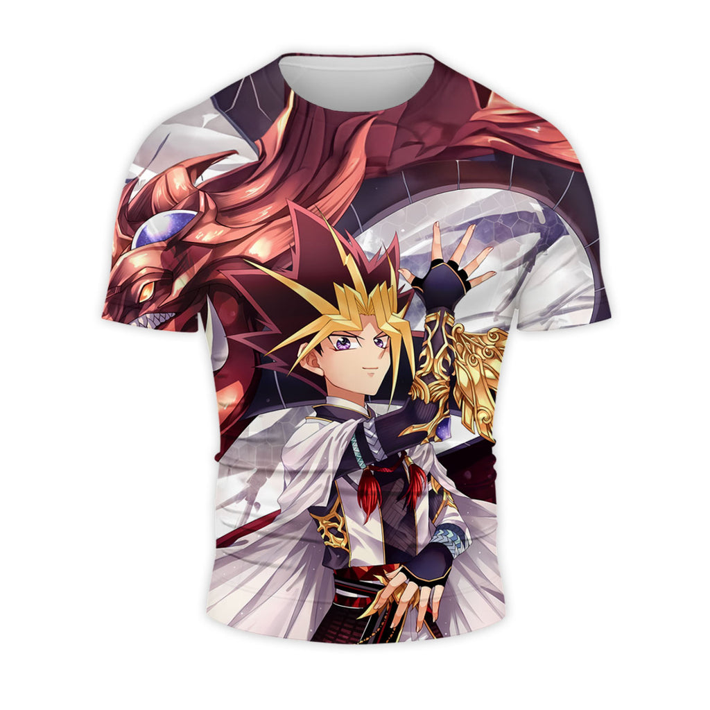Yugioh Yugi And Slifer The Sky Dragon Standing Together Anime Apparel