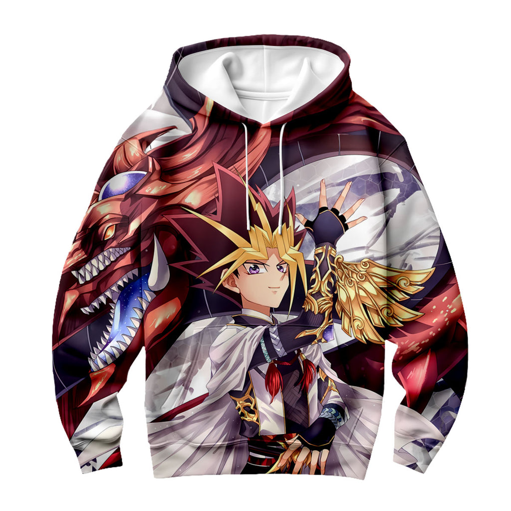 Yugioh Yugi And Slifer The Sky Dragon Standing Together Anime Apparel