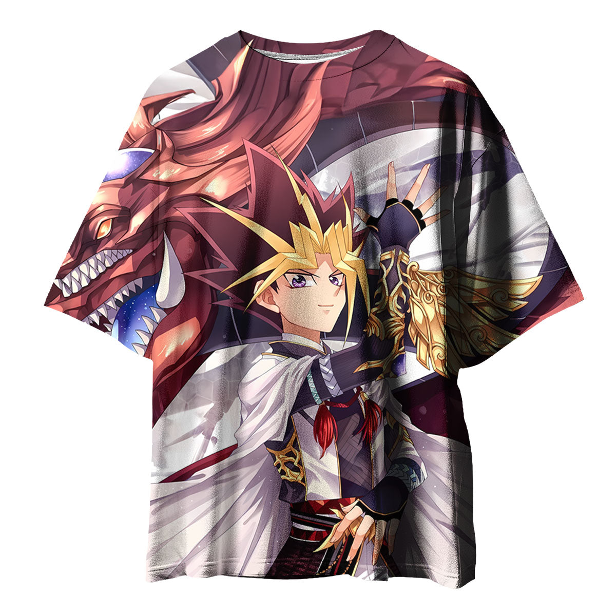 Yugioh Yugi And Slifer The Sky Dragon Standing Together Anime Apparel
