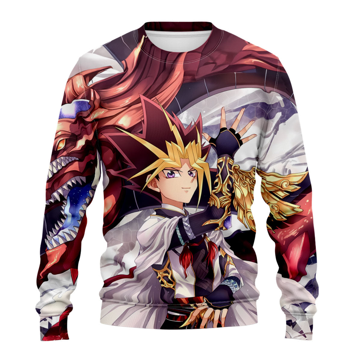 Yugioh Yugi And Slifer The Sky Dragon Standing Together Anime Apparel