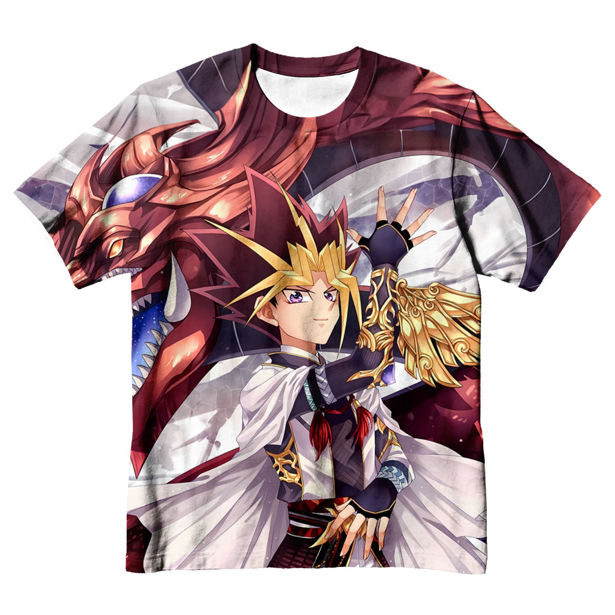 Yugioh Yugi And Slifer The Sky Dragon Standing Together Anime Apparel