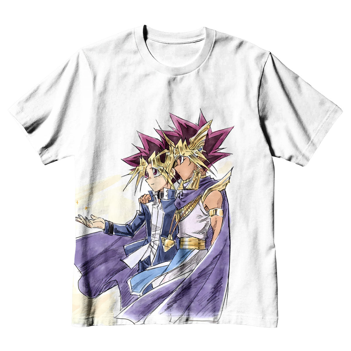 Yugioh Yugi Muto And Atem Standing Side By Side Purple Anime Apparel