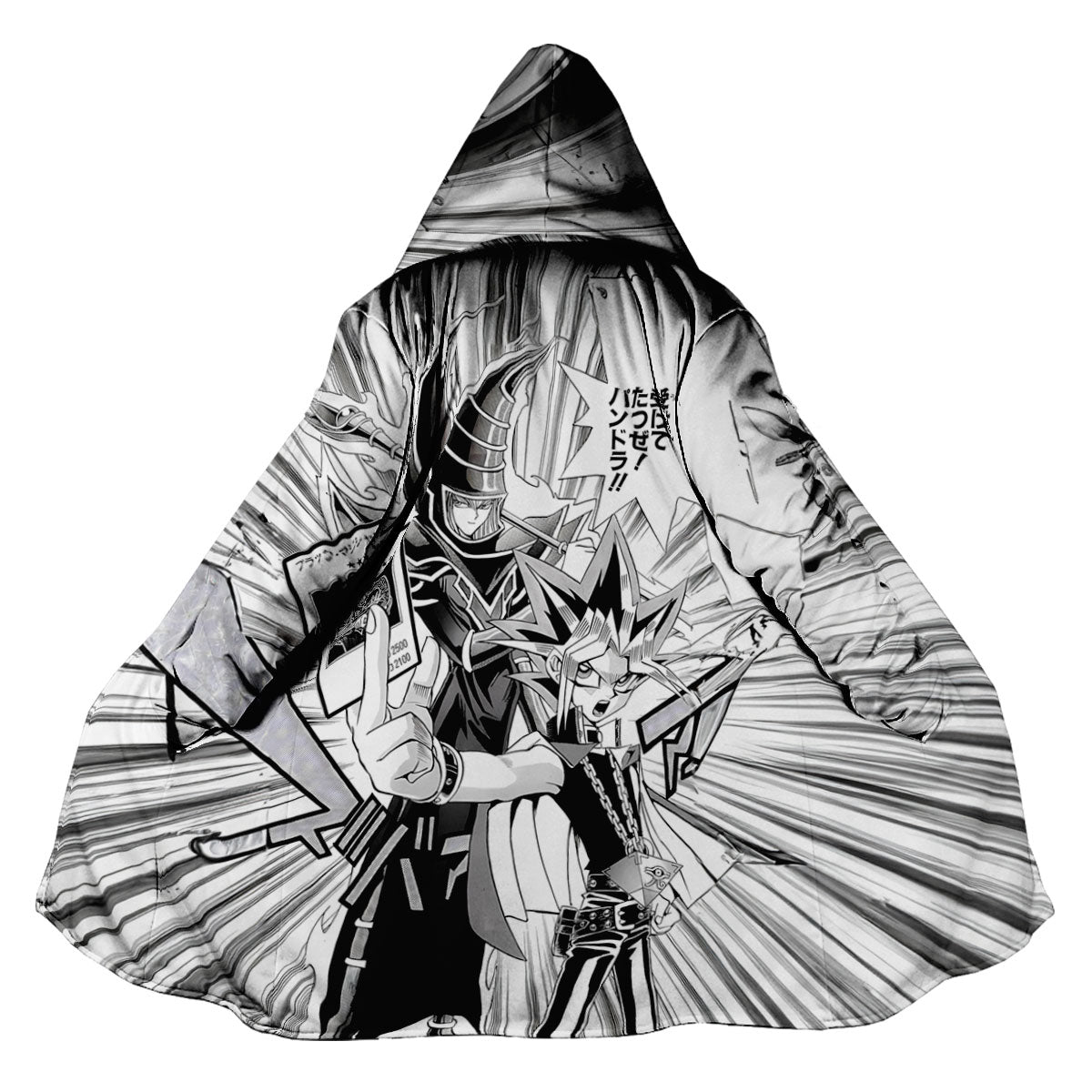 Yugioh Yugi Muto And Black Magician Monochrome Character Design Anime Apparel