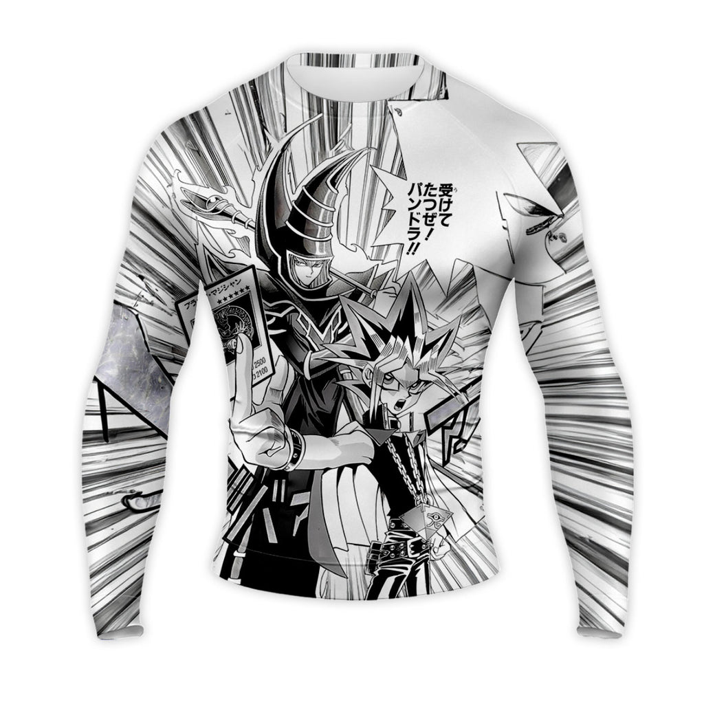 Yugioh Yugi Muto And Black Magician Monochrome Character Design Anime Apparel