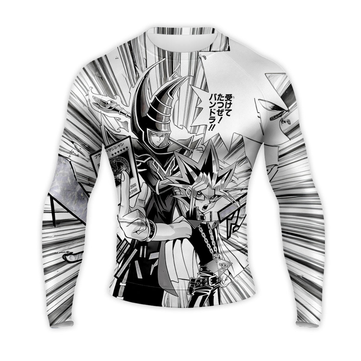 Yugioh Yugi Muto And Black Magician Monochrome Character Design Anime Apparel