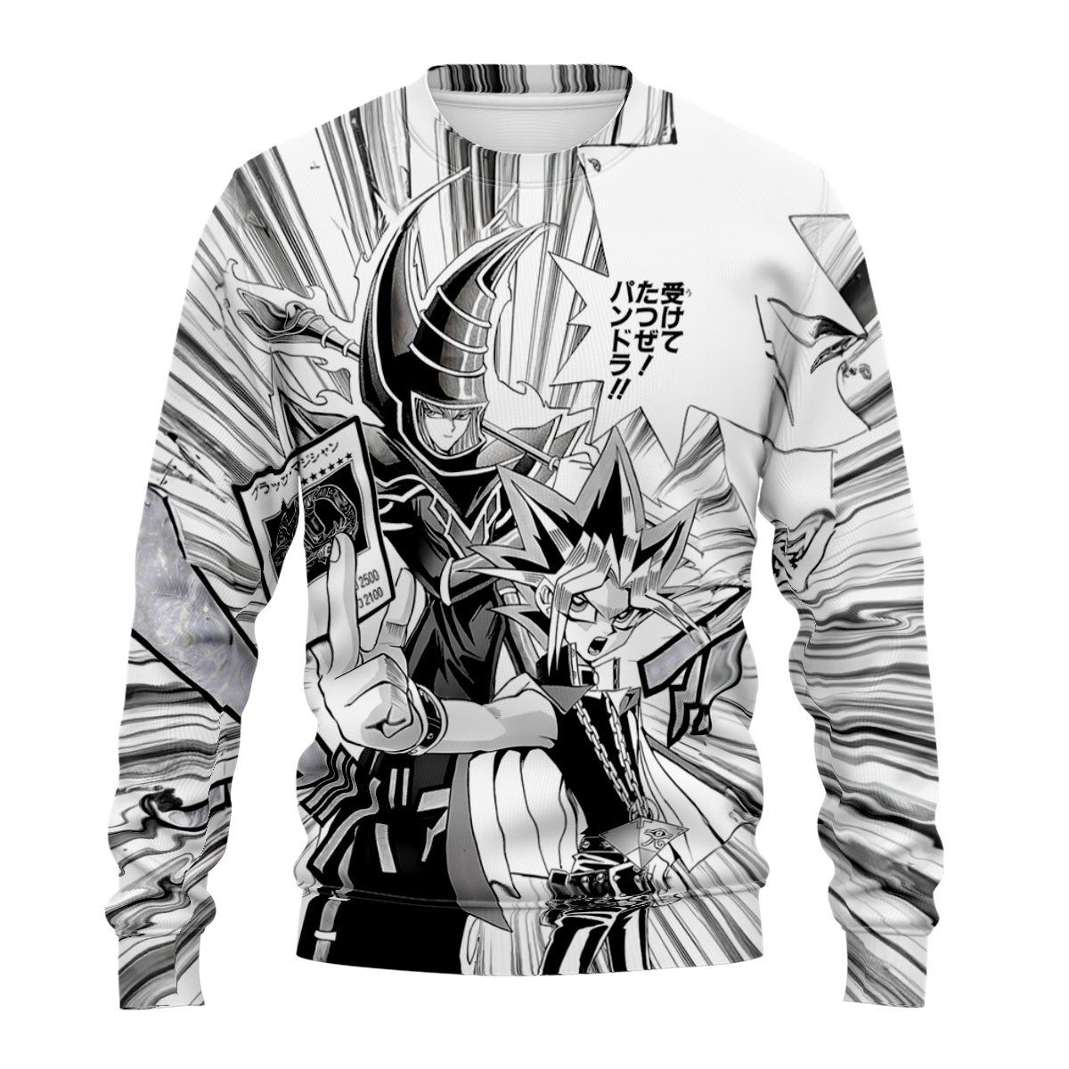 Yugioh Yugi Muto And Black Magician Monochrome Character Design Anime Apparel