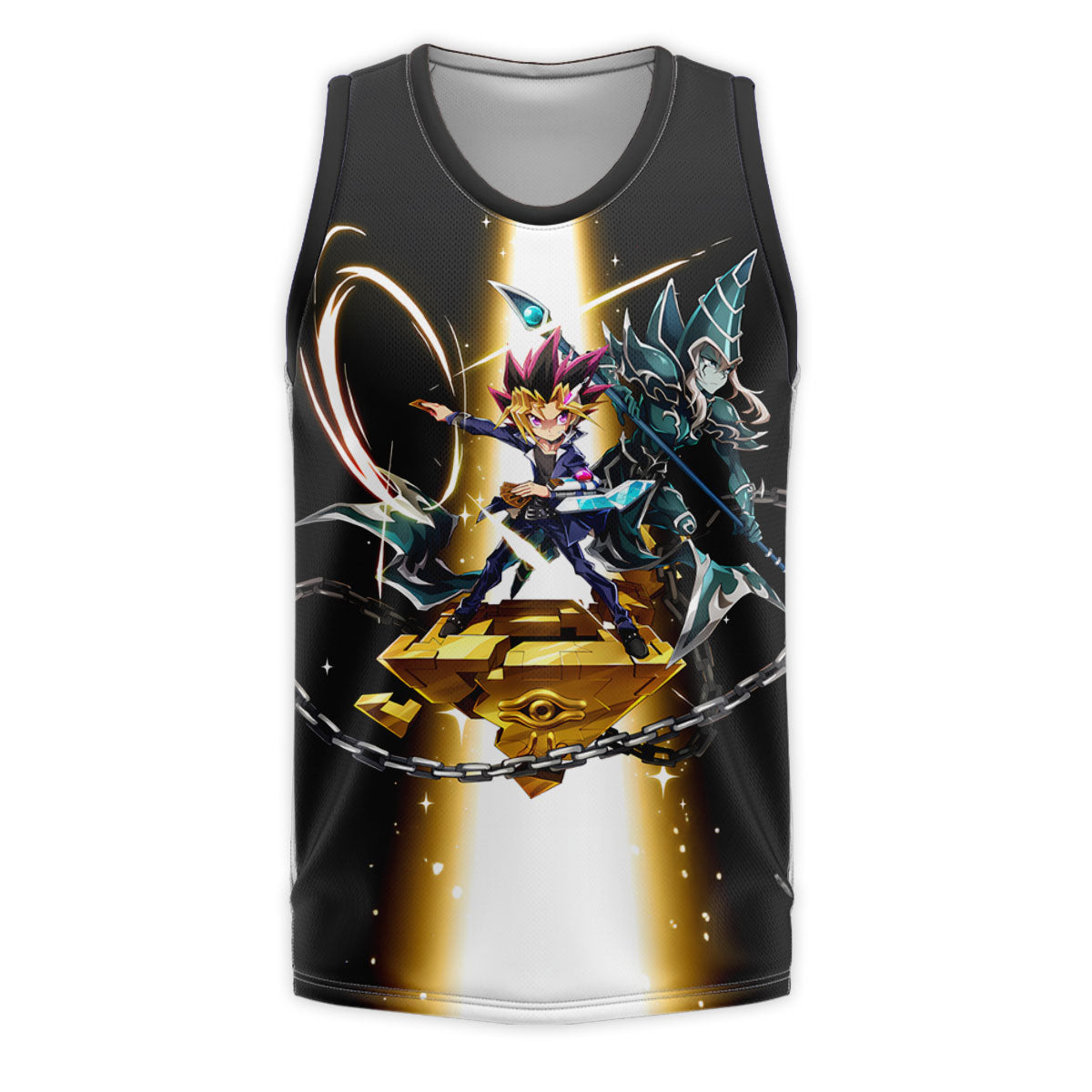 Yugioh Yugi Muto And Blueeyes Magician Standing Together Anime Apparel