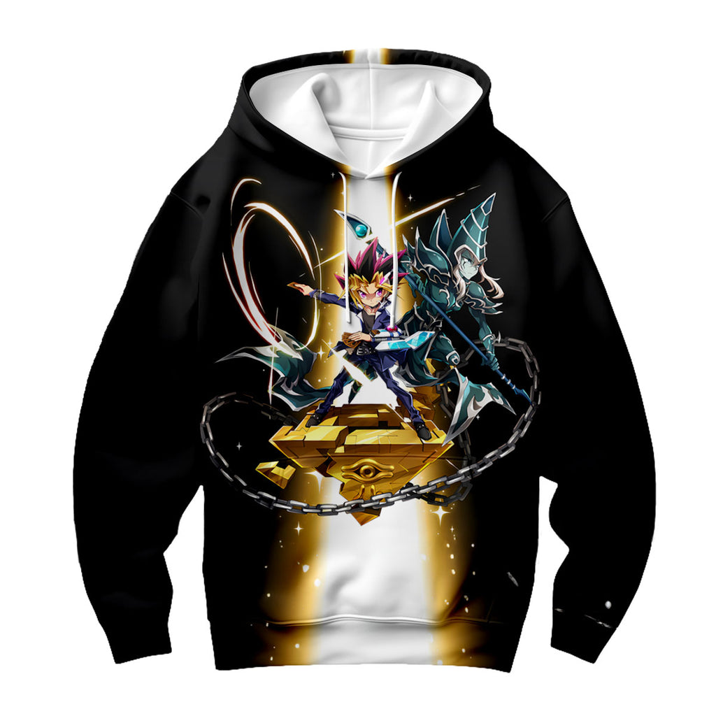 Yugioh Yugi Muto And Blueeyes Magician Standing Together Anime Apparel