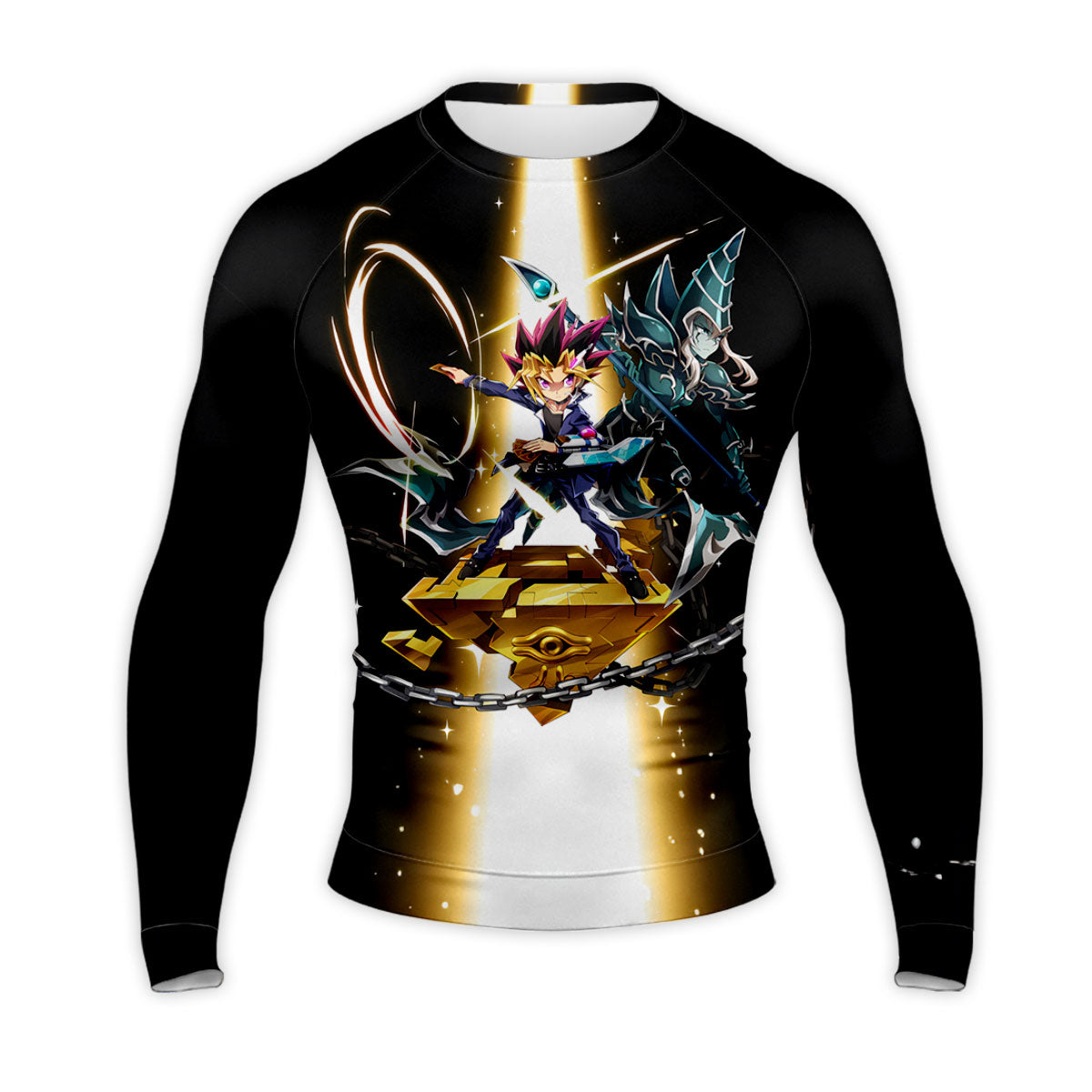 Yugioh Yugi Muto And Blueeyes Magician Standing Together Anime Apparel