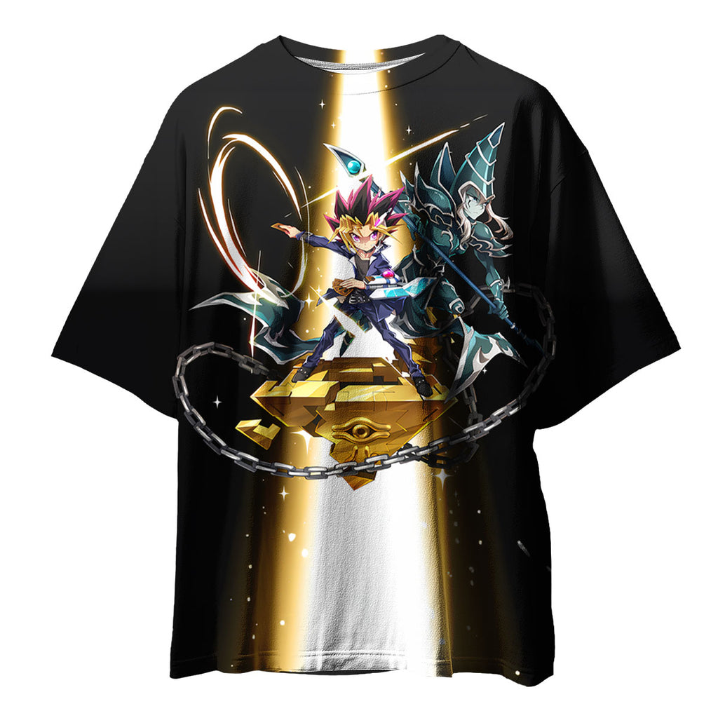 Yugioh Yugi Muto And Blueeyes Magician Standing Together Anime Apparel