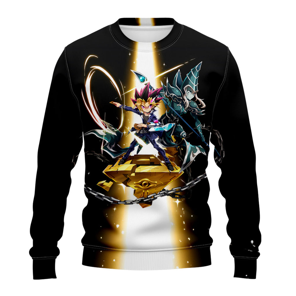 Yugioh Yugi Muto And Blueeyes Magician Standing Together Anime Apparel