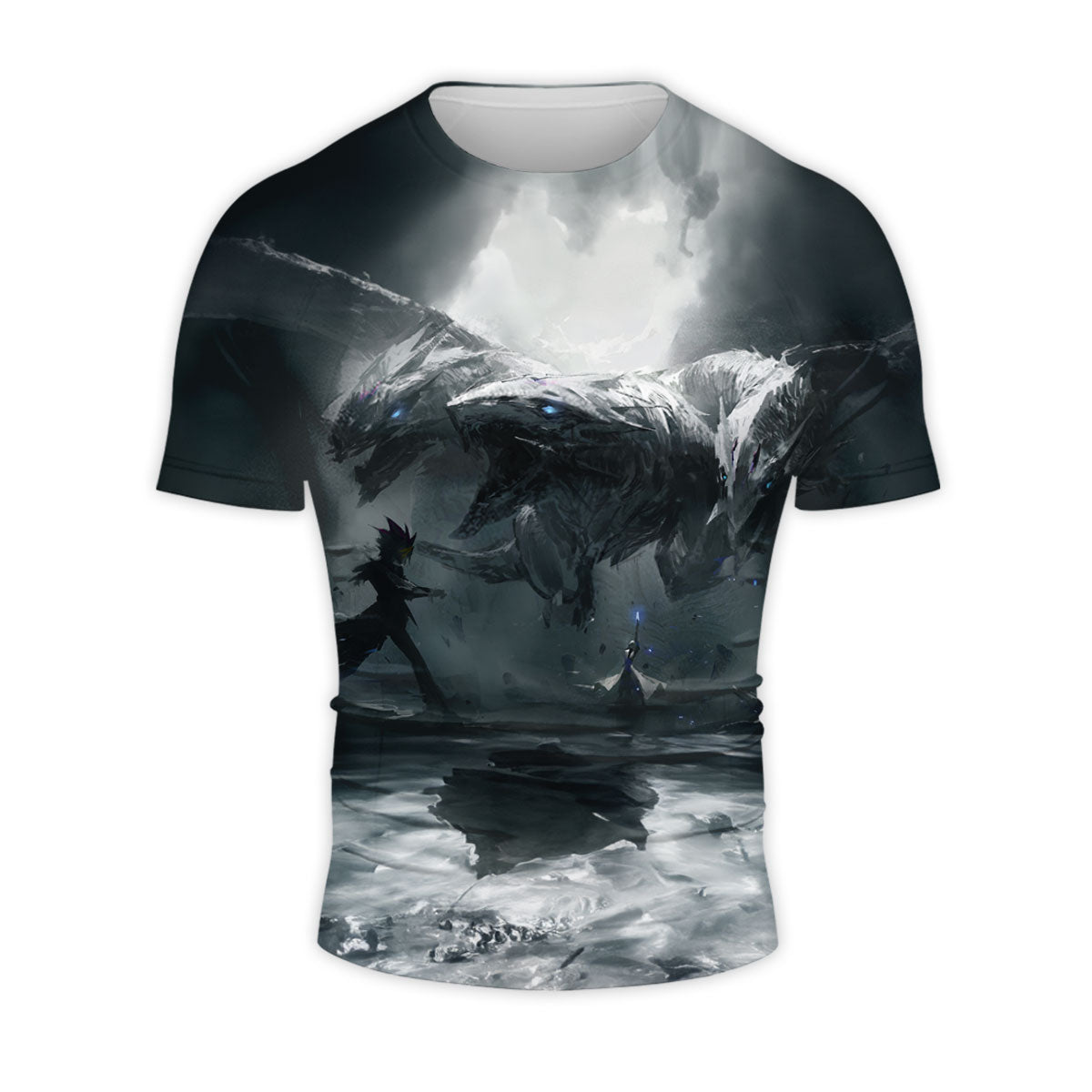 Yugioh Yugi Muto Confronting Blueeyes White Dragon Anime Apparel