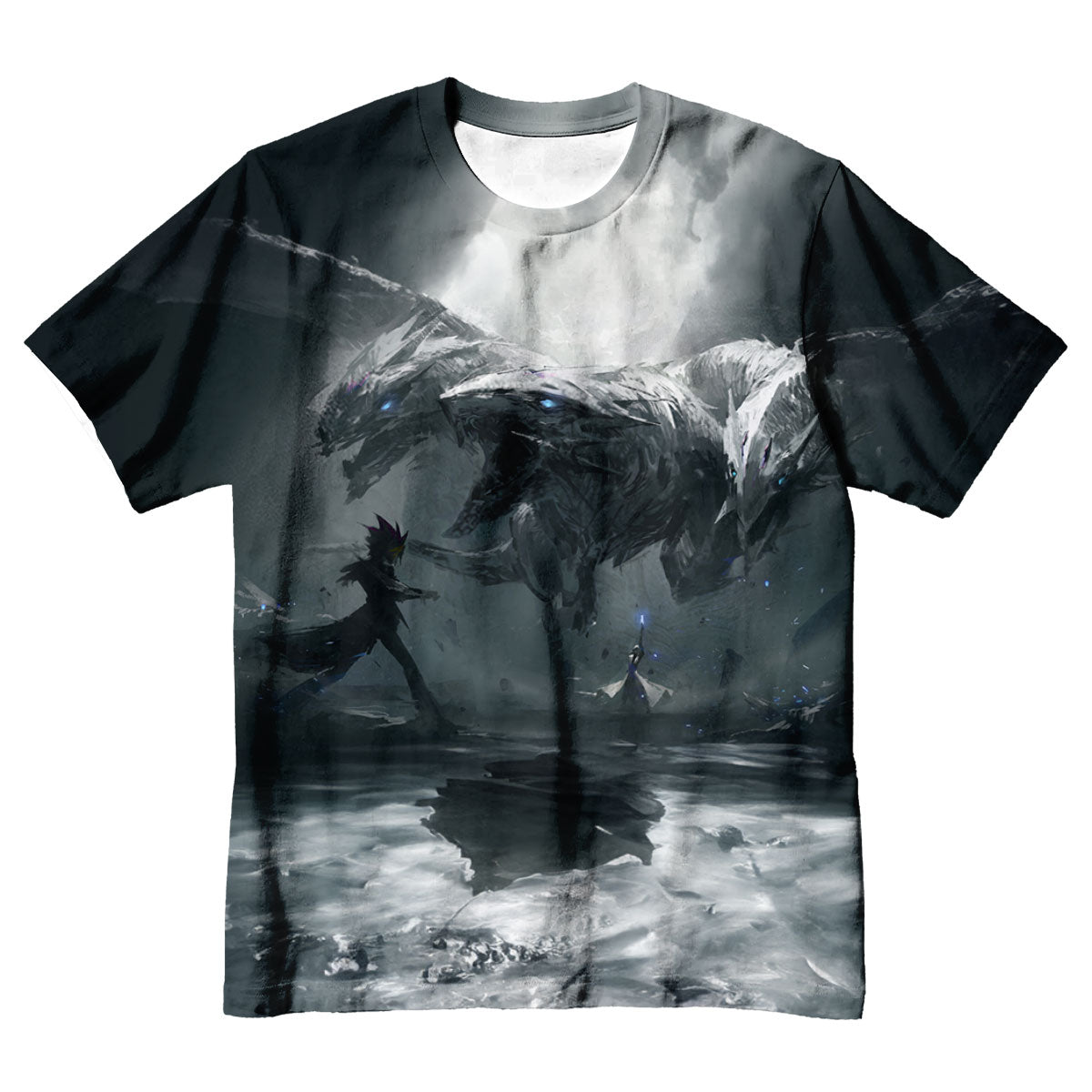 Yugioh Yugi Muto Confronting Blueeyes White Dragon Anime Apparel