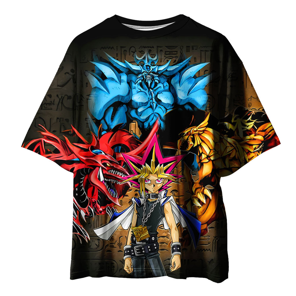 Yugioh Yugi Muto Confronting Powerful Dark Monster Anime Apparel