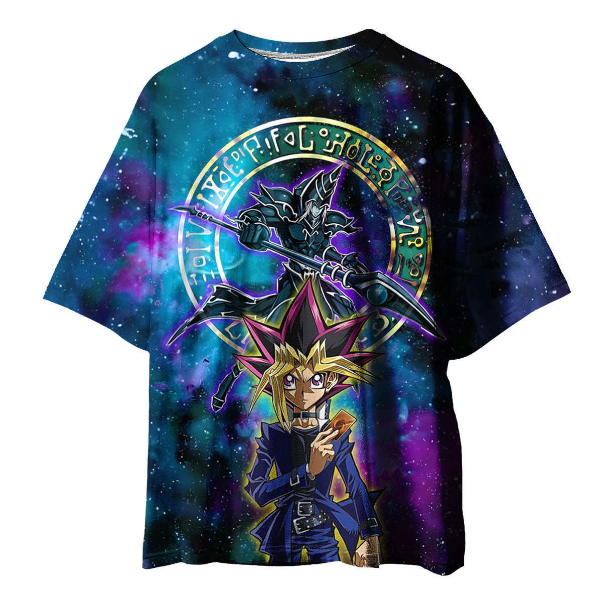 Yugioh Yugi Muto Dark Magician Cosmic Blue Universe Anime Apparel