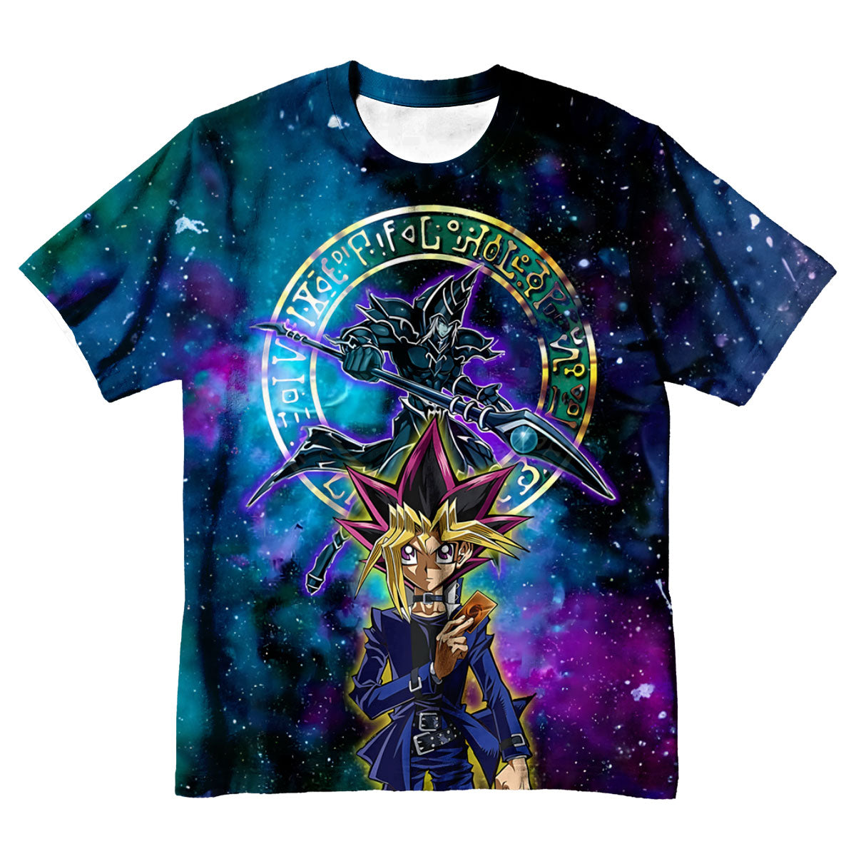 Yugioh Yugi Muto Dark Magician Cosmic Blue Universe Anime Apparel