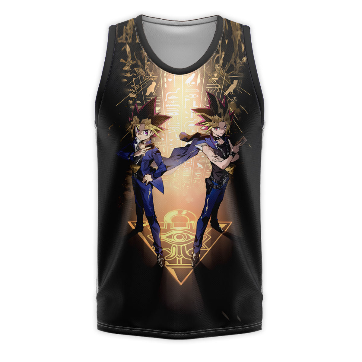 Yugioh Yugi Muto Dark Yugi Standing Amid Ancient Dark Symbols Anime Apparel