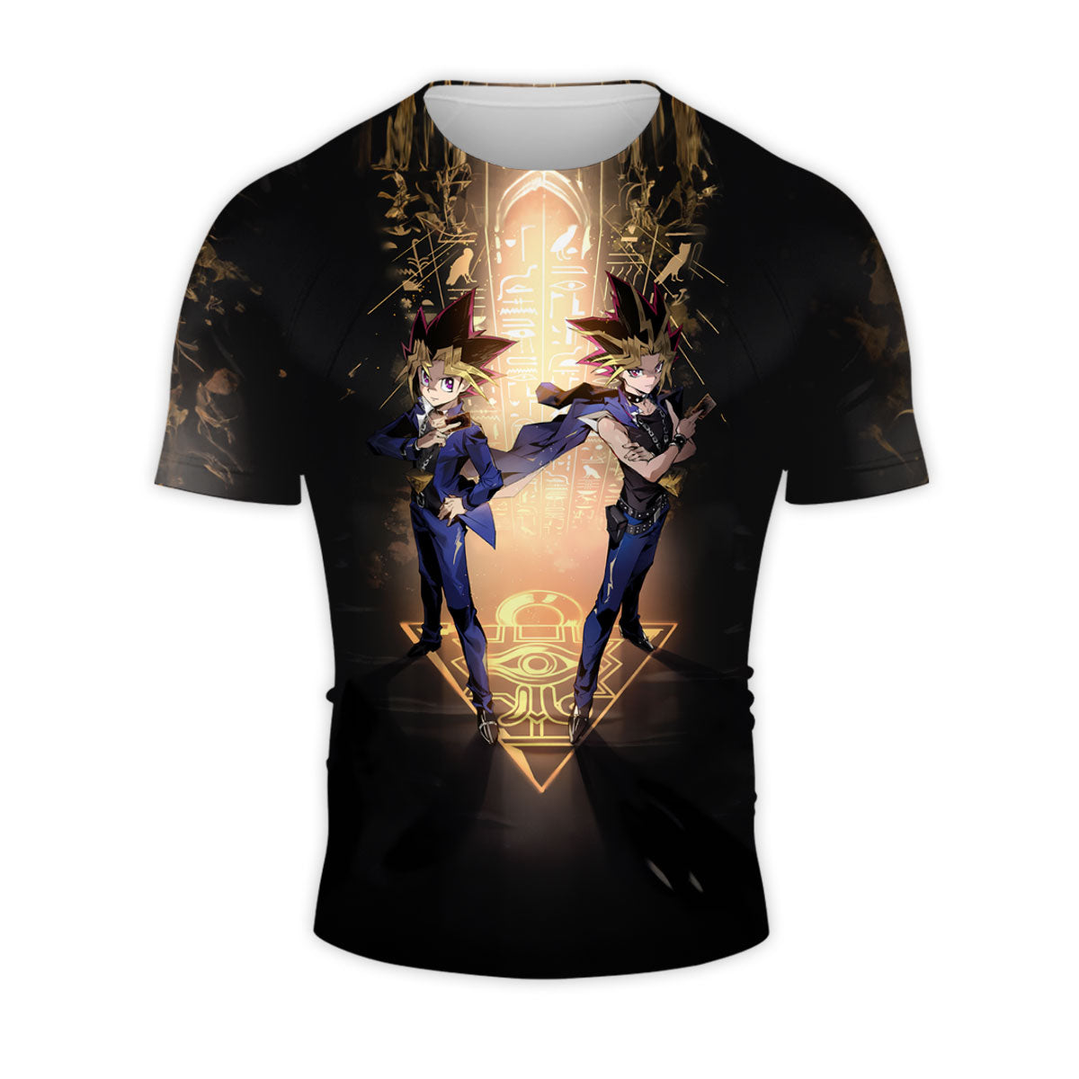 Yugioh Yugi Muto Dark Yugi Standing Amid Ancient Dark Symbols Anime Apparel