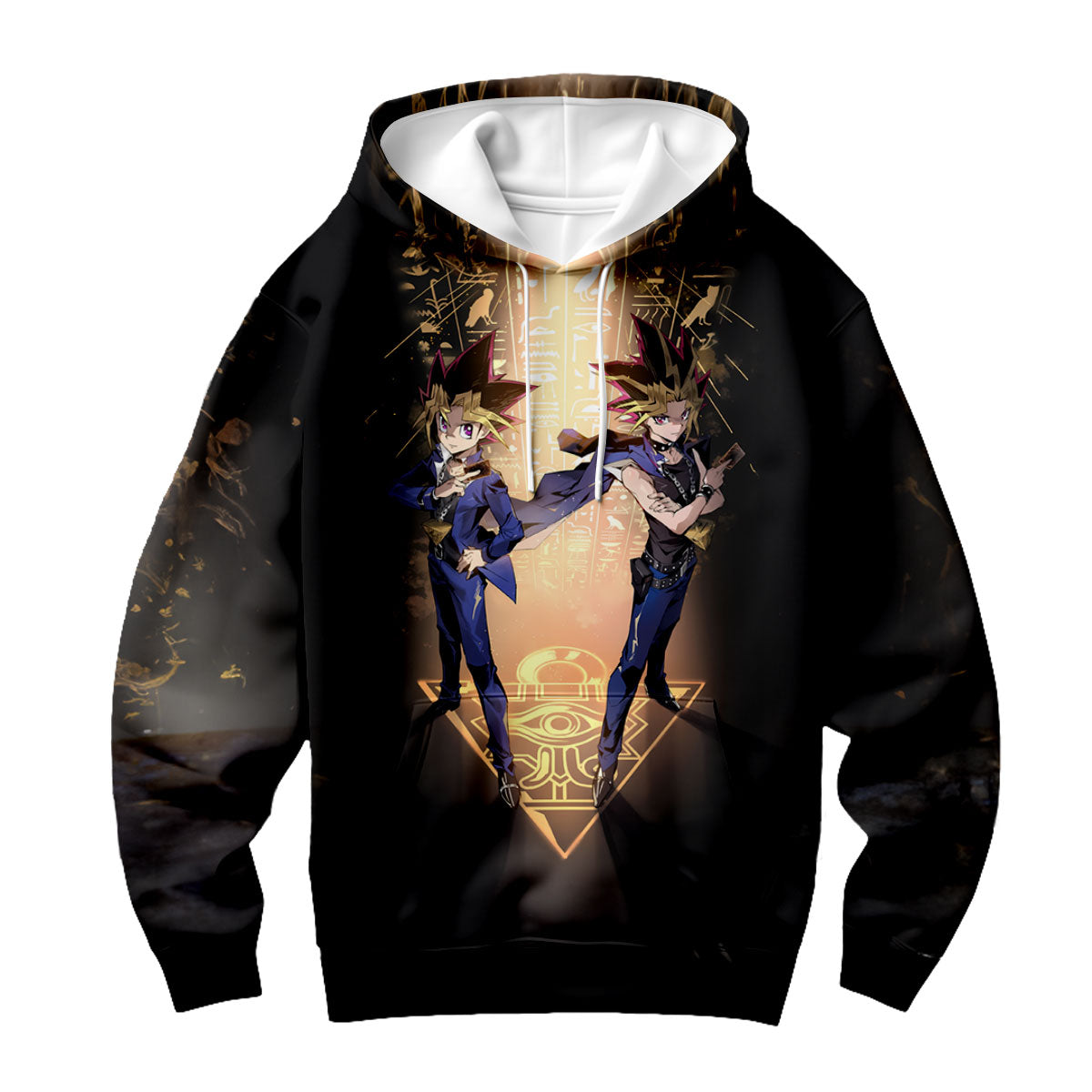 Yugioh Yugi Muto Dark Yugi Standing Amid Ancient Dark Symbols Anime Apparel