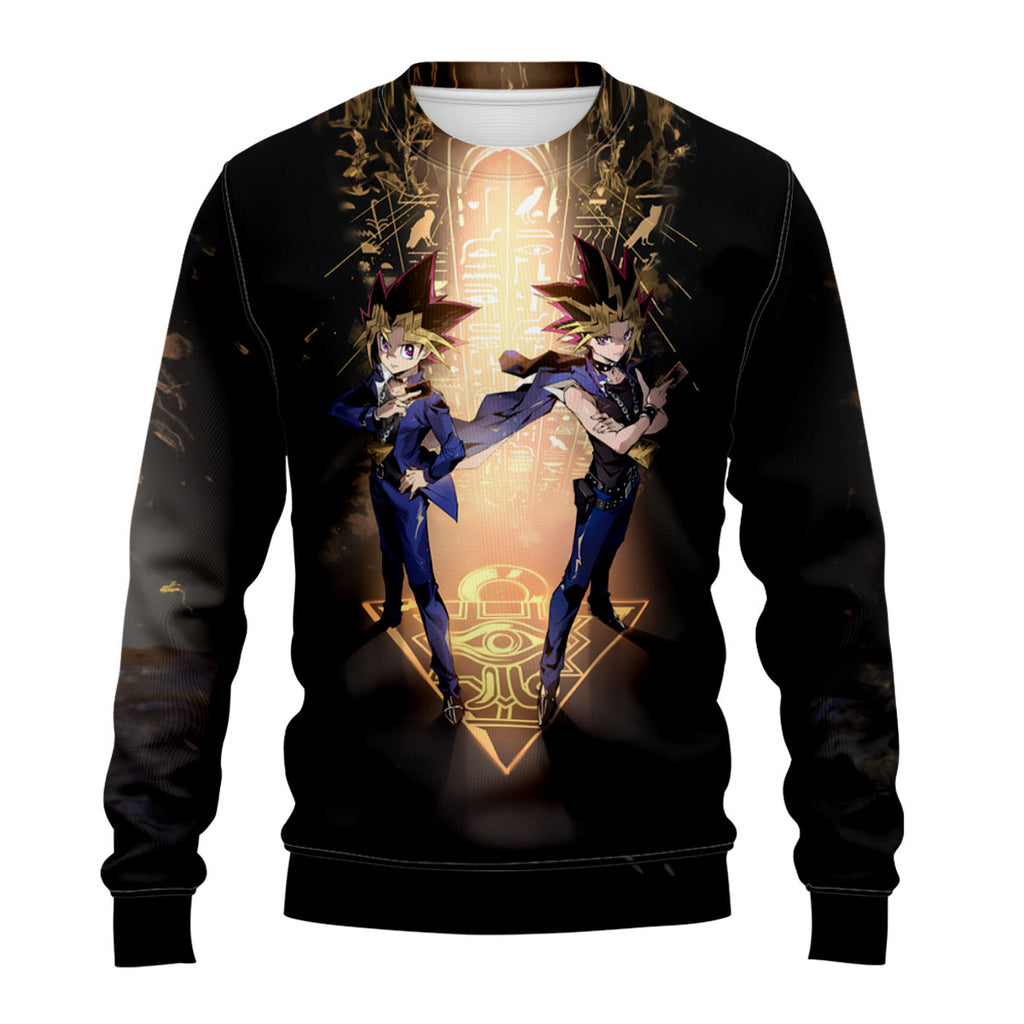 Yugioh Yugi Muto Dark Yugi Standing Amid Ancient Dark Symbols Anime Apparel