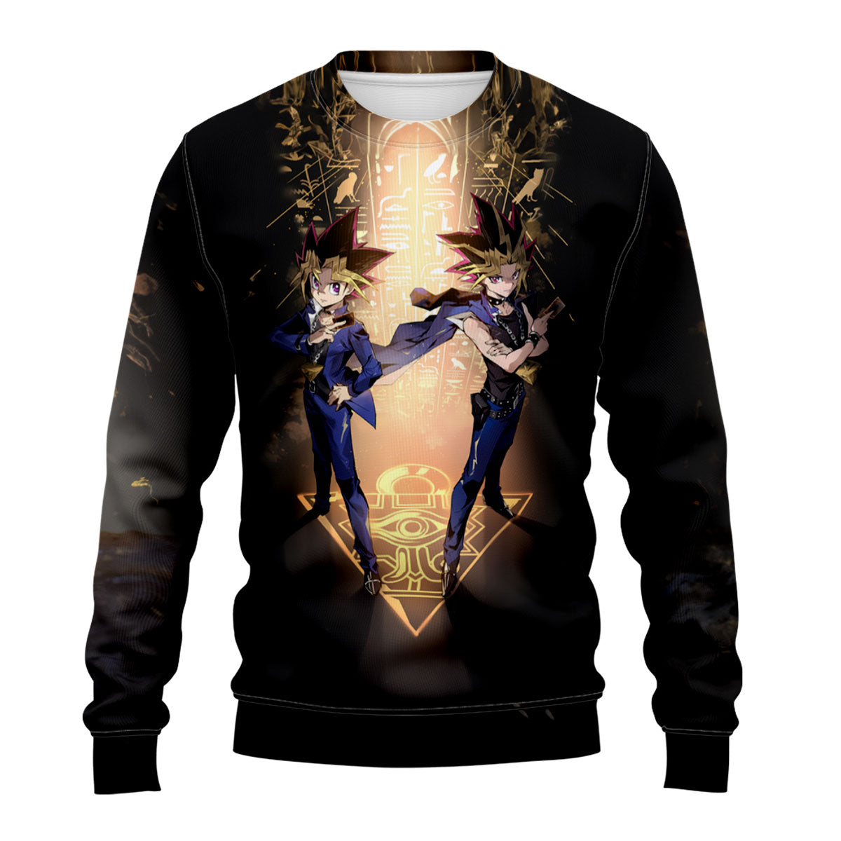 Yugioh Yugi Muto Dark Yugi Standing Amid Ancient Dark Symbols Anime Apparel