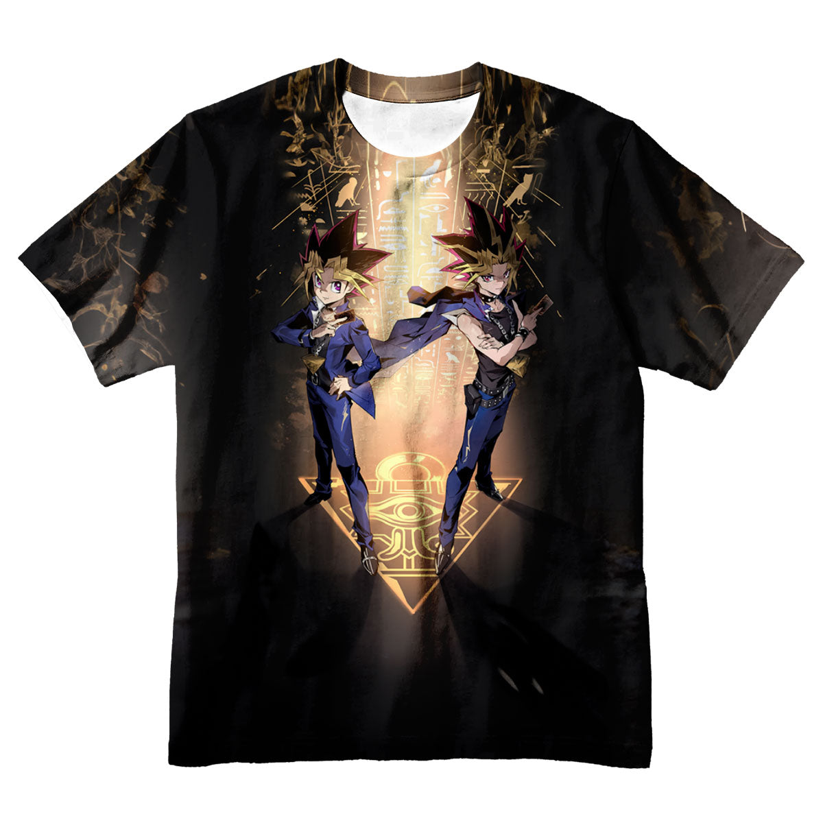 Yugioh Yugi Muto Dark Yugi Standing Amid Ancient Dark Symbols Anime Apparel